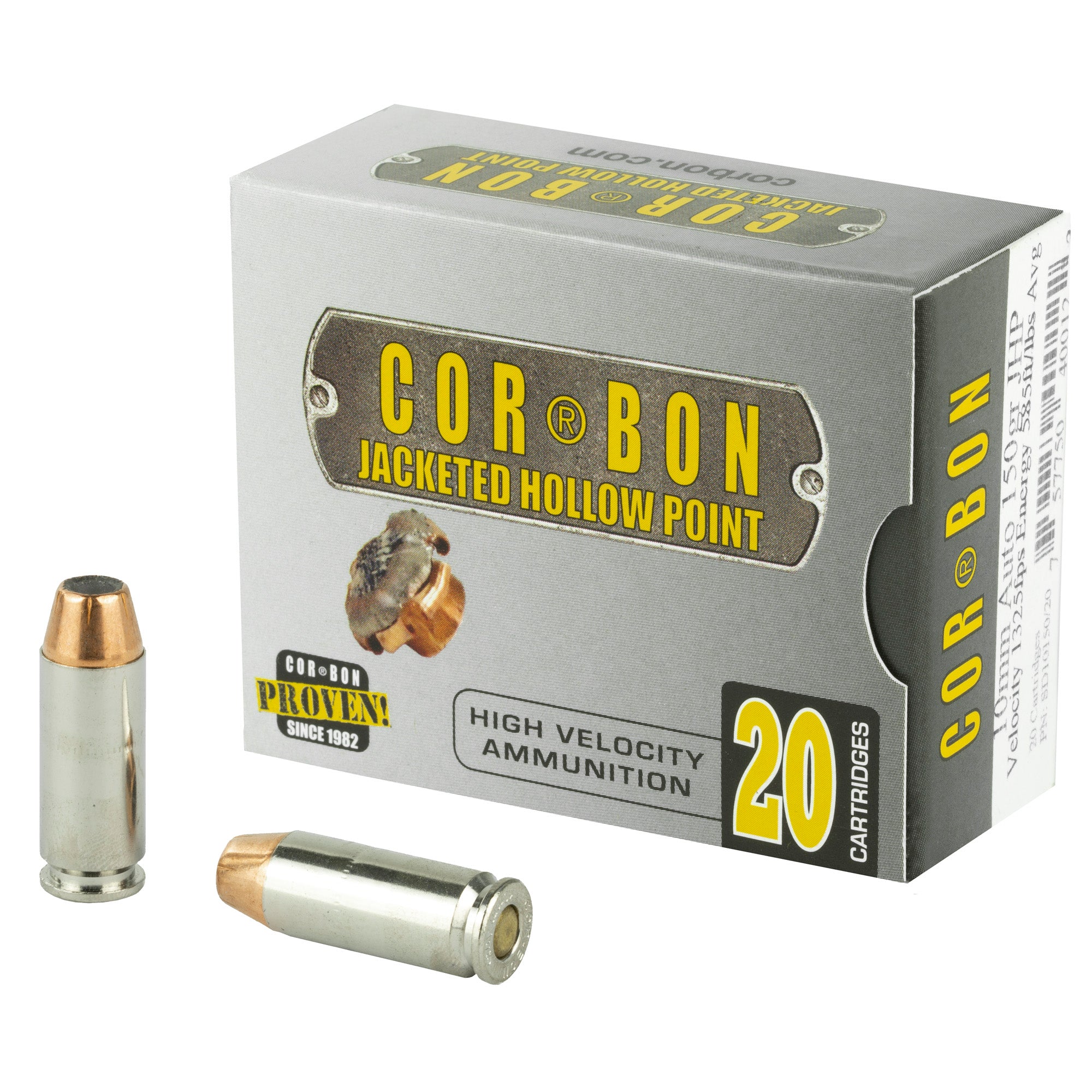 Cor-Bon 10mm Auto 10150 Self Defense Jacketed Hollow Point JHP 150 Grain