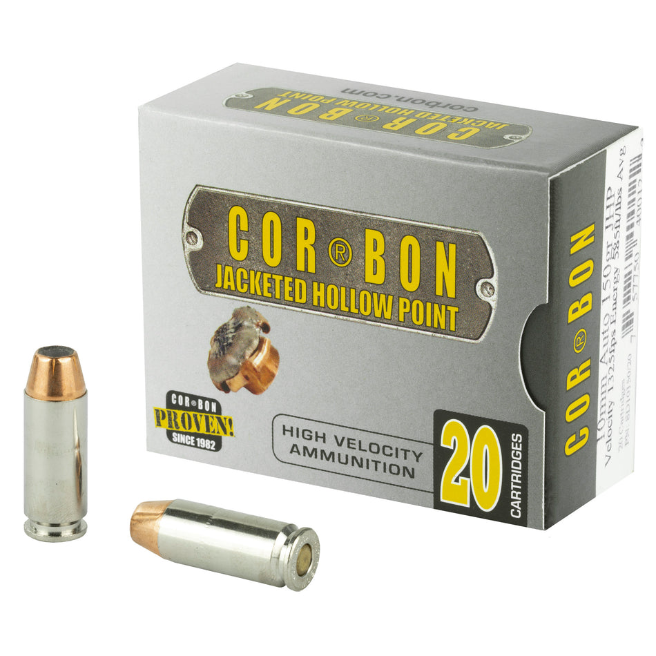 Cor-Bon 10mm Auto 10150 Self Defense Jacketed Hollow Point JHP 150 Grain