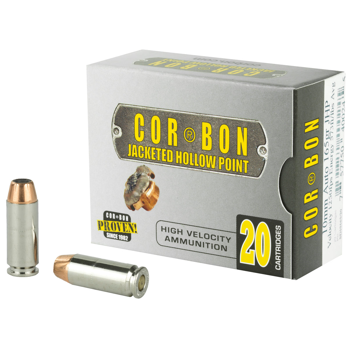 Cor-Bon 10mm Auto 10165 Self Defense Jacketed Hollow Point JHP 165 Grain
