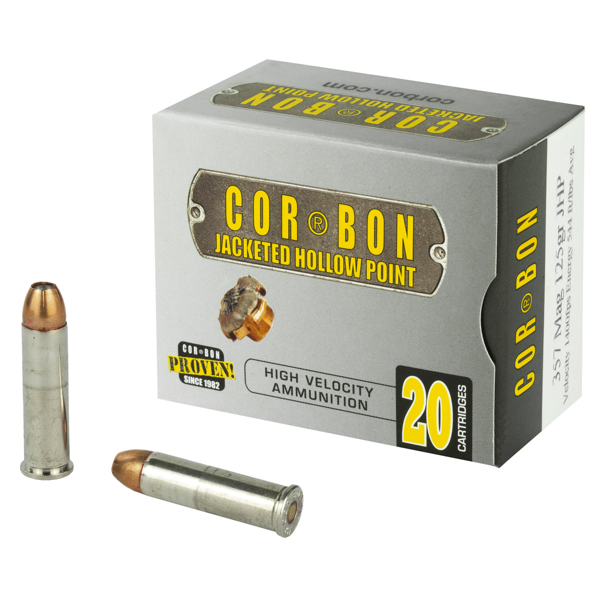 Cor-Bon .357 Magnum 357125 Self Defense Jacketed Hollow Point JHP 125 Grain