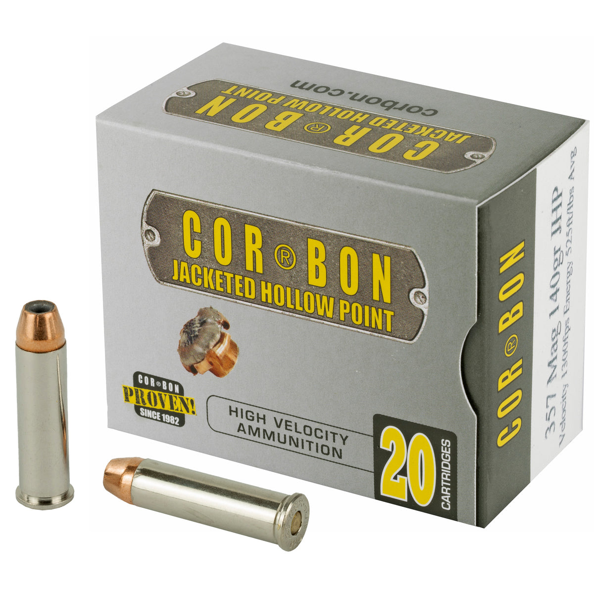 Cor-Bon .357 Magnum 357140 Self Defense Jacketed Hollow Point JHP 140 Grain