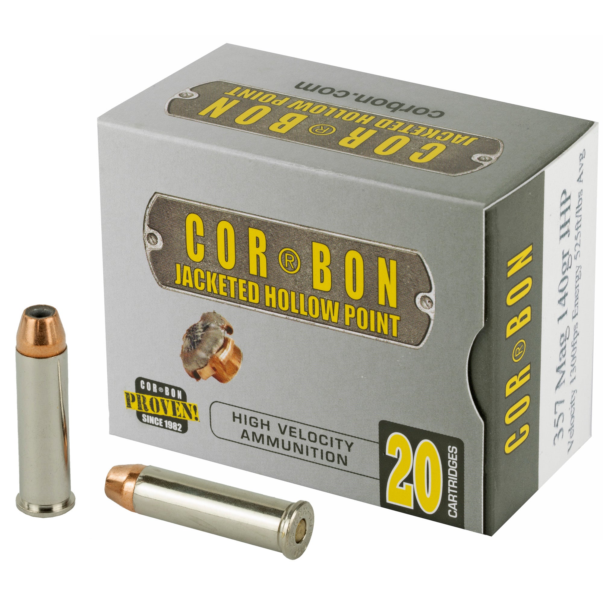Cor-Bon .357 Magnum 357140 Self Defense Jacketed Hollow Point JHP 140 Grain