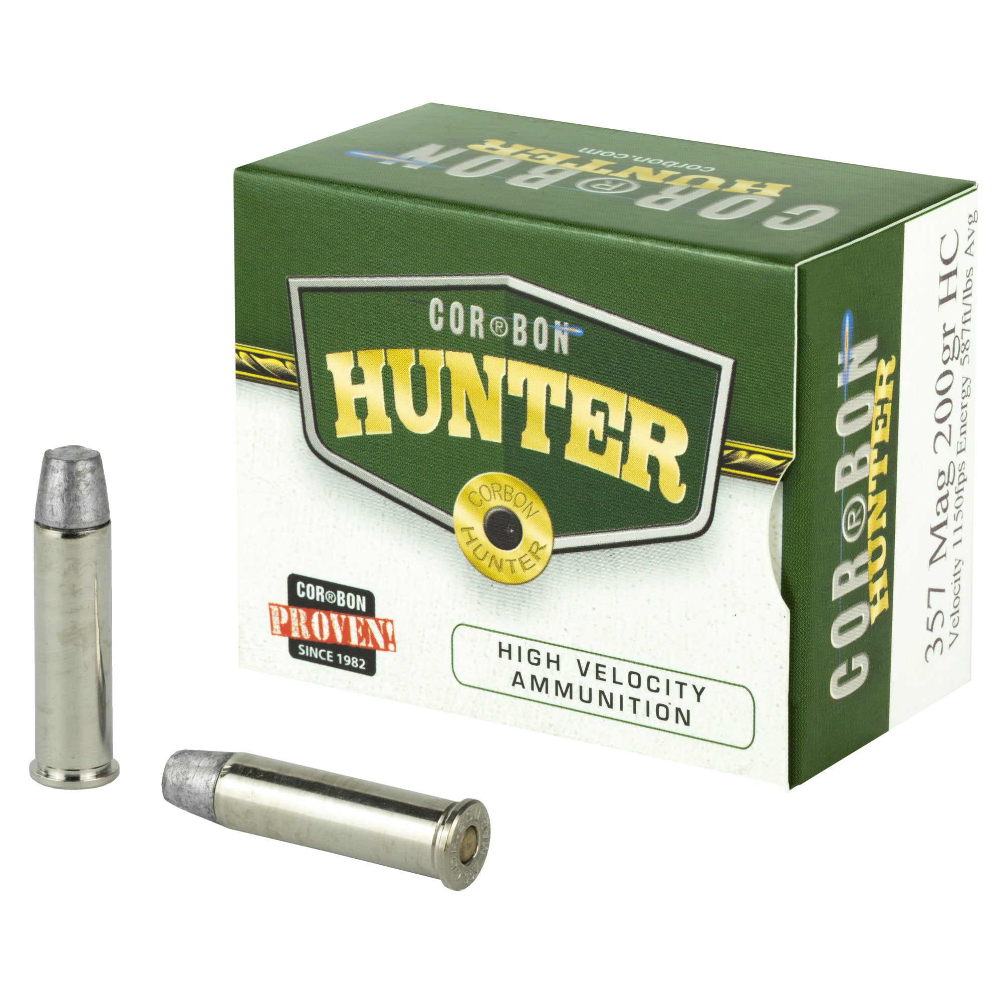 Cor-Bon .357 Magnum 357200HC Hunting Hard Cast Jacketed Hollow Point JHP 200 Grain