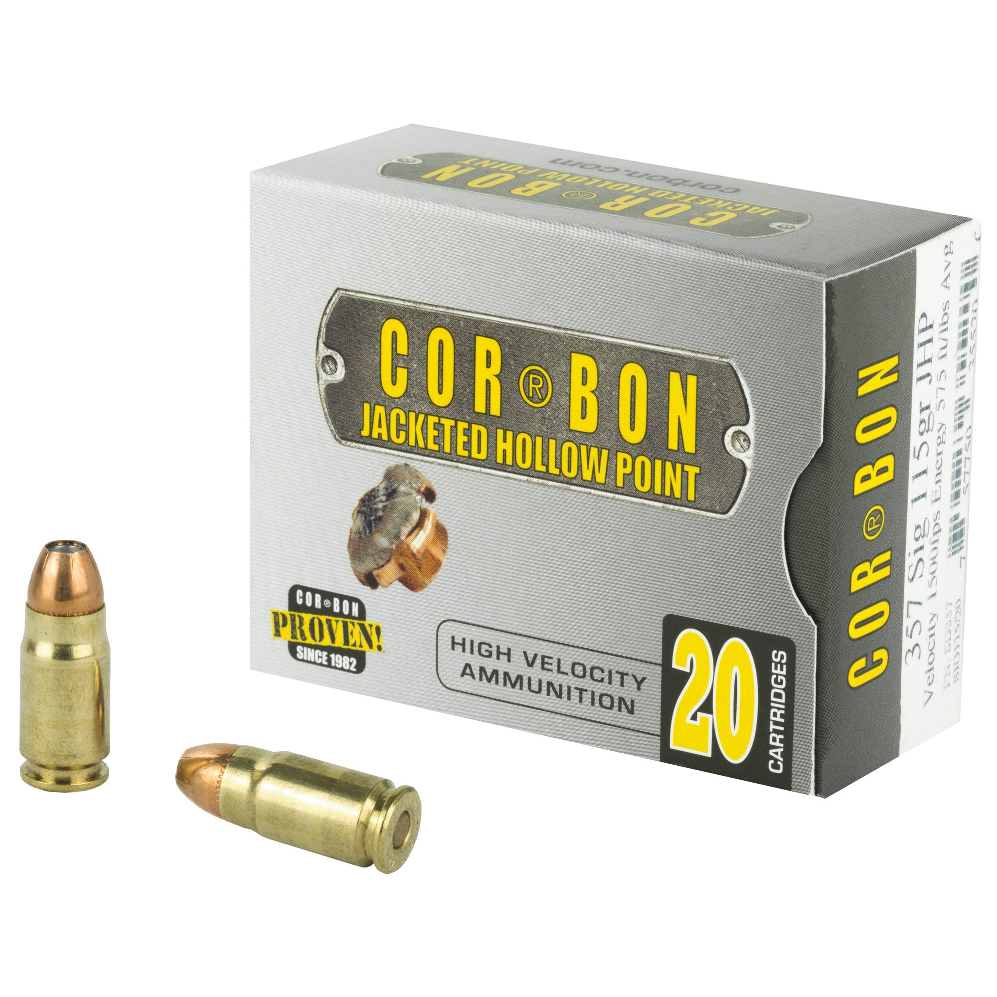 Cor-Bon .357 Sig 357SIG115 Self Defense Jacketed Hollow Point JHP 115 Grain