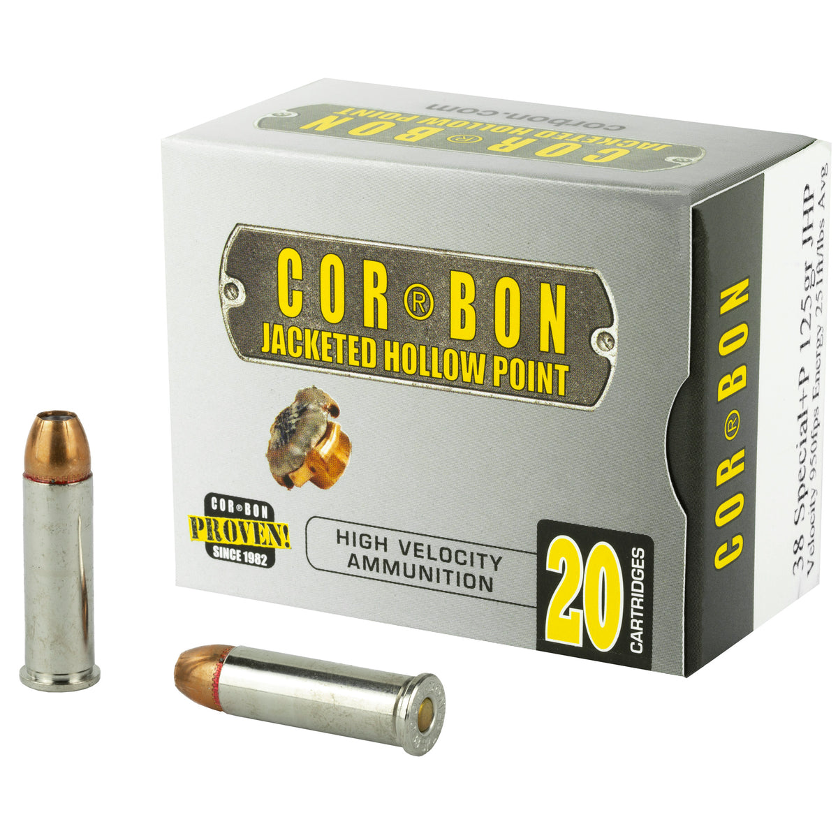 Cor-Bon .38 Special 38125 Self Defense +P Jacketed Hollow Point JHP 125 Grain