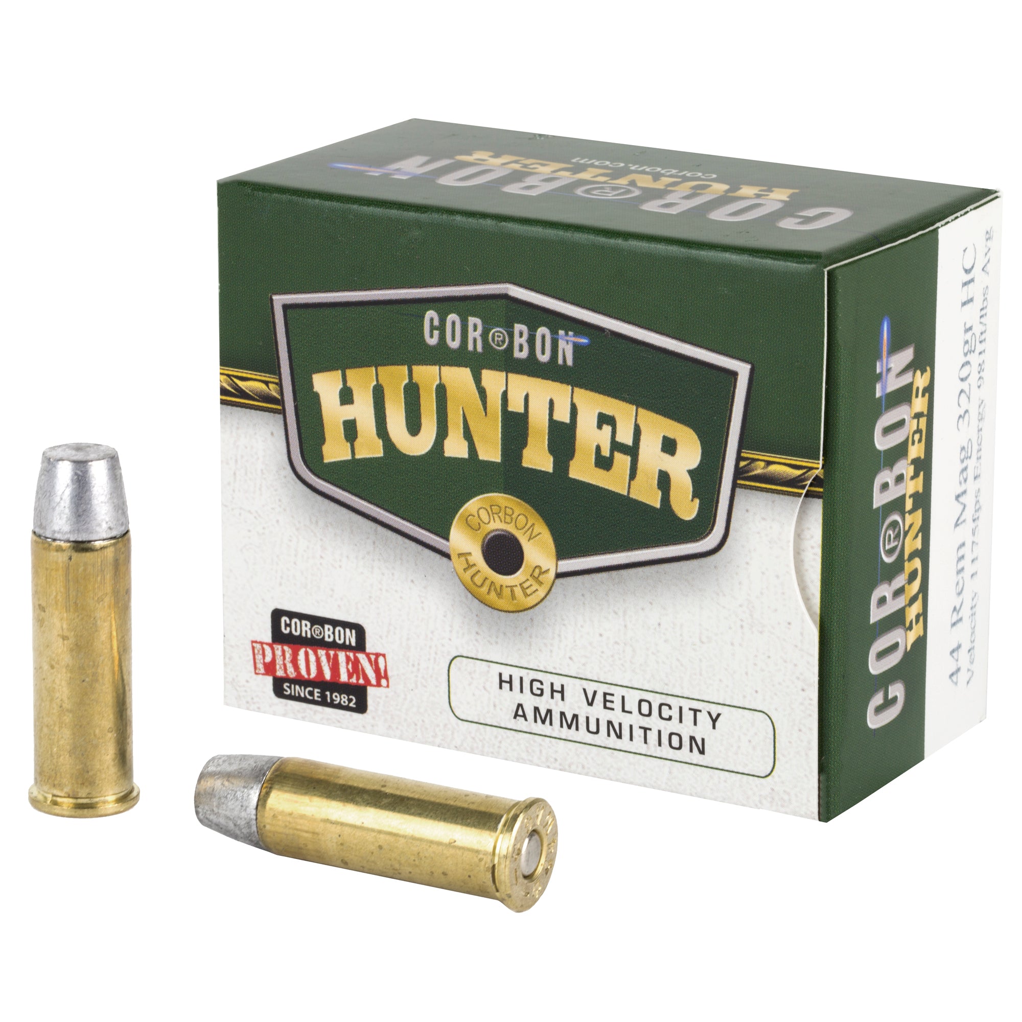 Cor-Bon .44 Magnum 44M320HC Hunting Hard Cast Jacketed Hollow Point JHP 320 Grain