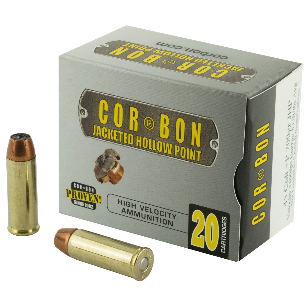 Cor-Bon .45 Long Colt 45C200 Self Defense +P Jacketed Hollow Point JHP 200 Grain