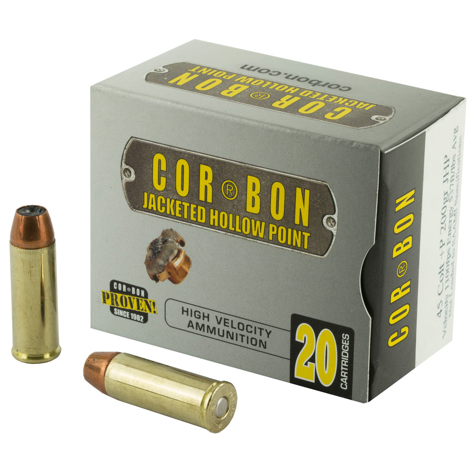 Cor-Bon .45 Long Colt 45C200 Self Defense +P Jacketed Hollow Point JHP 200 Grain