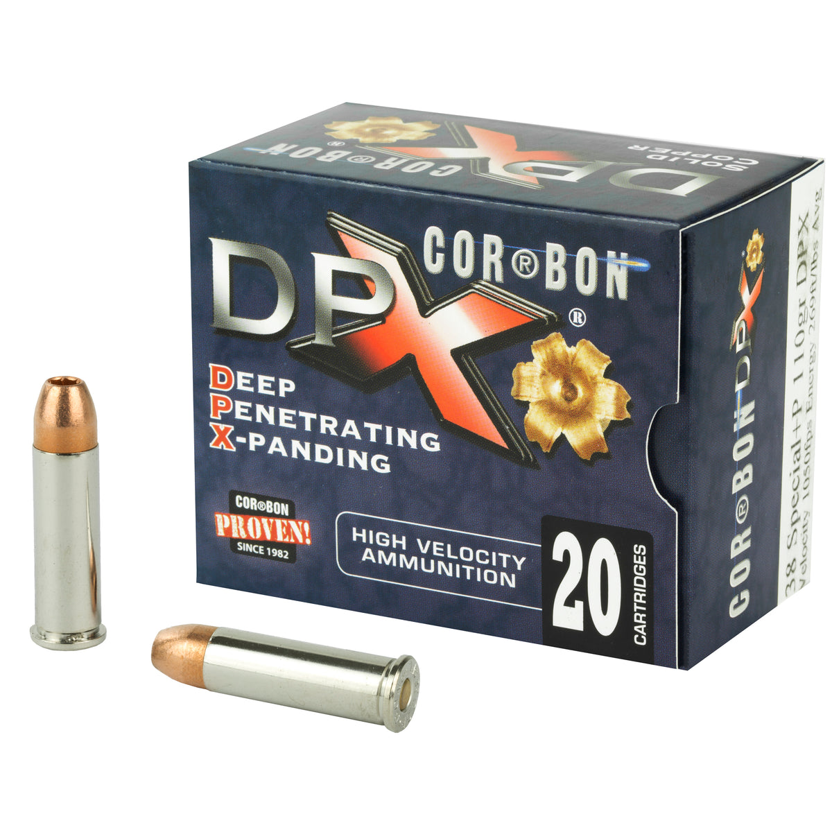 Cor-Bon .38 Special DPX38110 Deep Penetrating X bullet +P XPB Jacketed Hollow Point JHP 110 Grain