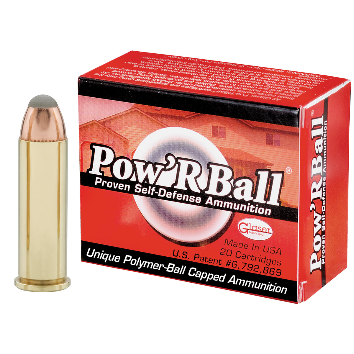 Glaser .38 Special PB3810020 Pow'rball +P Jacketed Hollow Point JHP 100 Grain