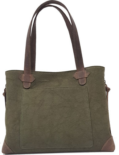VersaCarry CCW Canvas Olive Green Tote Style Concealed Carry Purse