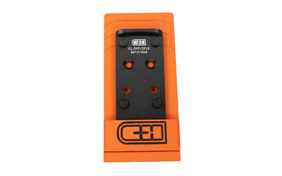 C&H Precision GL-DPP-EFLX Adapter Plate for Glock MOS to Delta Point Pro/EOTech EFLX, CNC Machined 6061 Aluminum, Black
