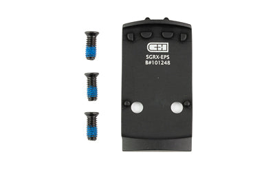 C&H Precision V4 Sig P320 RX Pro Series Adapter Plate for Holosun EPS and EPS Carry, Anodized Black