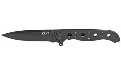 CRKT M16-01KS 3" Folding Knife, Black Oxide Finish, Spear Point, Dual Thumb Stud, Pocket Clip, Zytel Handle