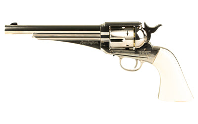 Crosman 1875 Silver CO2 Pistol, .177 Cal BB/Pellet, 6.5" Barrel, Faux Ivory Grips, 6-Round
