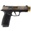Sig Sauer P365 XMACRO TACOPS "Trump 47th" Slide Handgun 9mm Luger 17rd Magazines(4) 3.7" Gold Barrel/Compensator