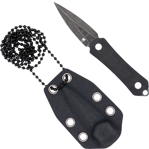 CobraTec Guardian 1.99" D2 Steel Stonewash Dagger Neck Knife and Sheath