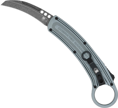 CobraTec Double Action Karambit 2.75" Grey D2 Steel Right Hand OTF