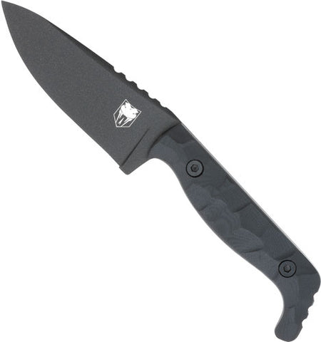 CobraTec Kingpin Black D2 Steel 4-Inch Fixed Blade with Kydex Sheath