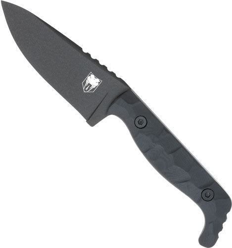 CobraTec Kingpin Black D2 Steel 4-Inch Fixed Blade with Kydex Sheath