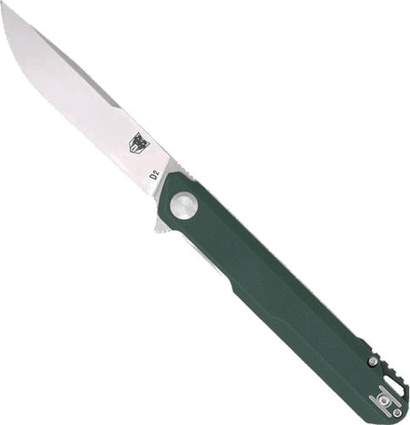 CobraTec Monarch Folder Green D2 Blade 3.5" with Belt Clip