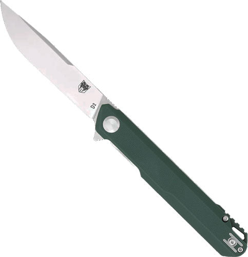 CobraTec Monarch Folder Green D2 Blade 3.5" with Belt Clip