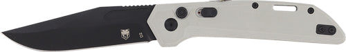 CobraTec Naja Automatic Side Button 3.5" D2 Steel Knife Lunar Grey