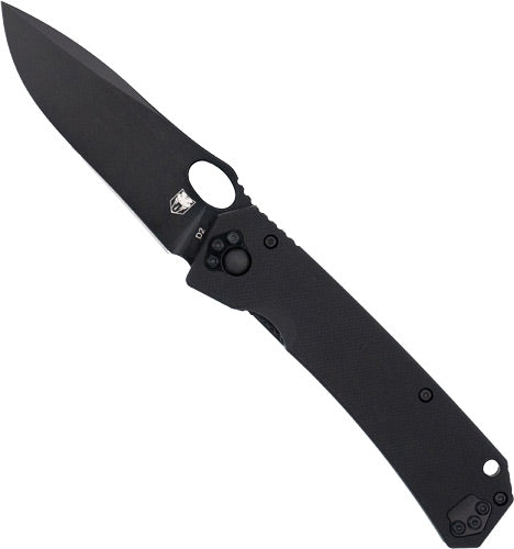 CobraTec Raven Folder 3.25" Black D2 Blade with Lanyard Hole