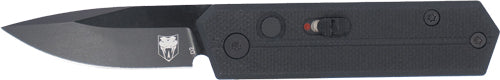 CobraTec Stinger Folding Knife 1.9" D2 Black Blade SD Button