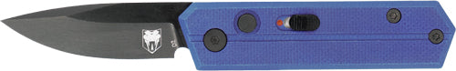 CobraTec Stinger Folding Knife 1.9" Purple Black D2 Blade SD Button