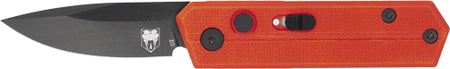 CobraTec Stinger Folding Knife 1.9" Red Black D2 Blade SD Button