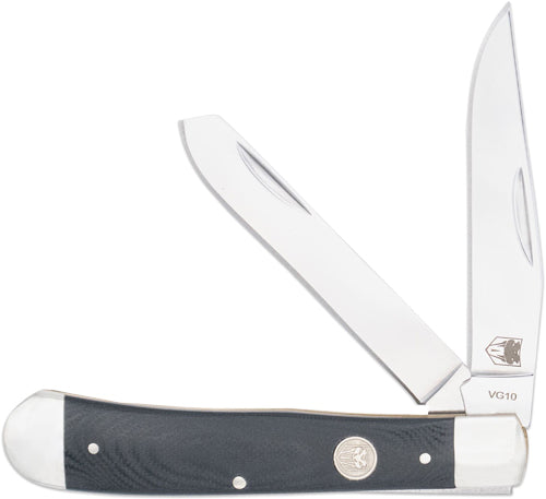 CobraTec Trapper Dual Blade G-10 Black Stainless Slip Joint Knife