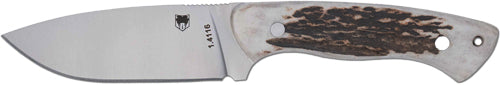 CobraTec Twin Mountain Fixed Blade Knife 4" Genuine Stag Handle w/Sheath