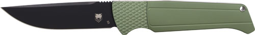 CobraTec Viper Automatic Folding Knife 3.12" OD Green Satin D2 Steel Black Blade