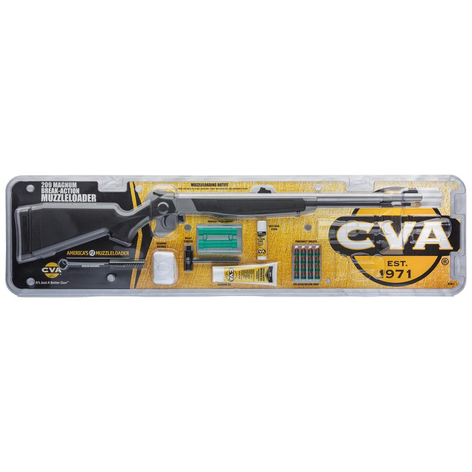 CVA Wolf V2 50 Cal Muzzleloader 209 Primer 24" Matte Stainless Steel Barrel Williams Fiber Optic Sights