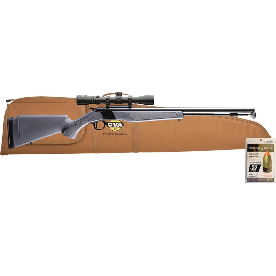 CVA Wolf V2 .50 Caliber Muzzleloader Package Grey 24 Inch Barrel 3-9x32 Scope