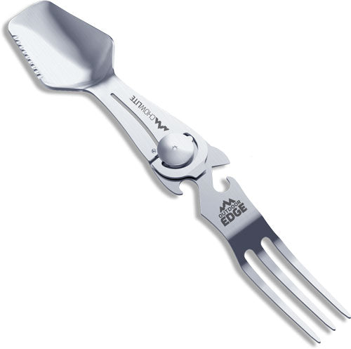 Outdoor Edge ChowLite Lightweight Utensil Set Full Size Spoon Fork 3 Tools