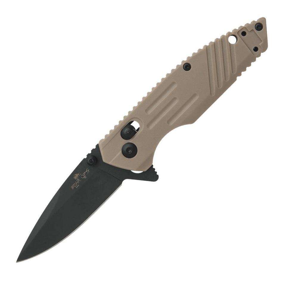 Bear & Son Desert Sand Zytel Folding Knife with D2 Steel Drop Point Blade