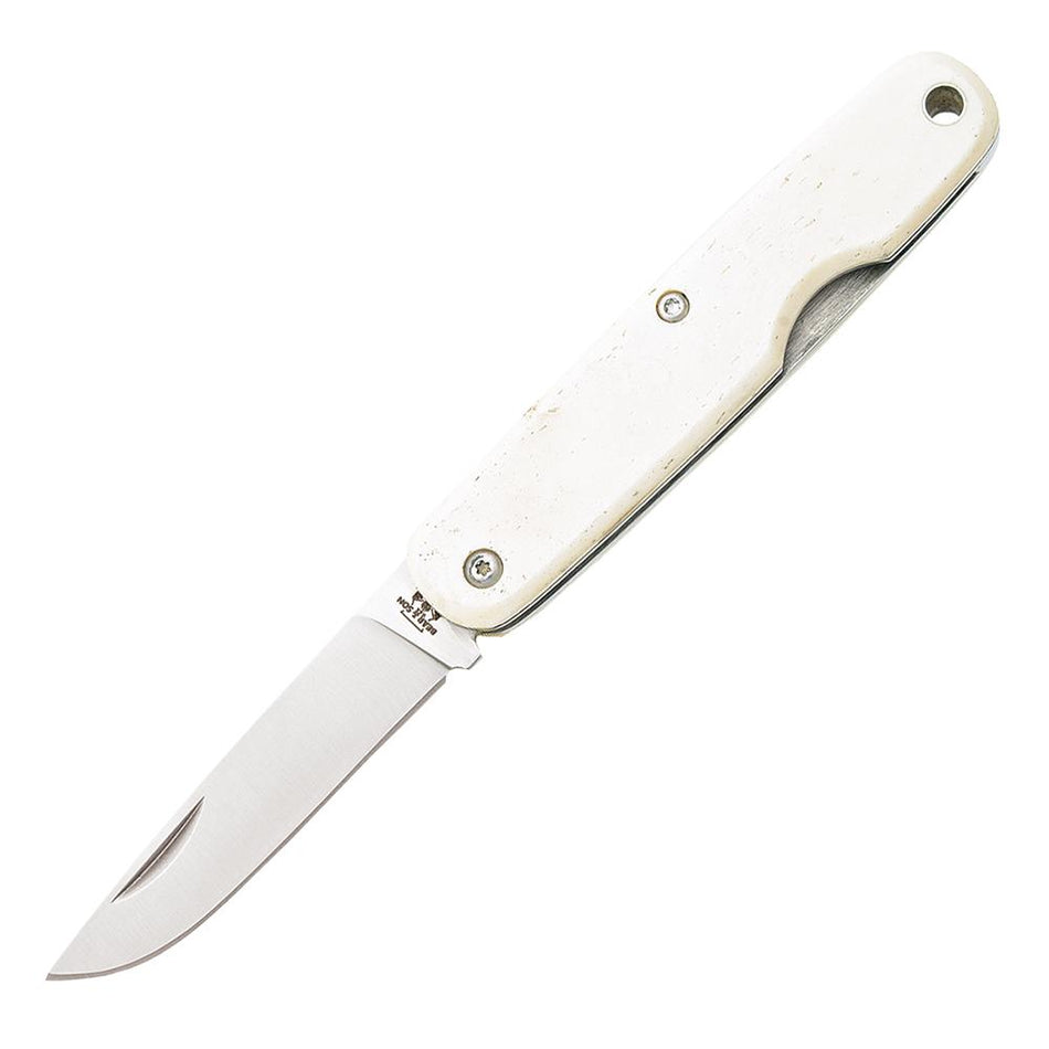 Bear & Son 79 Single Blade Slip Joint Folding Knife 2-1/4" Drop Point White Bone