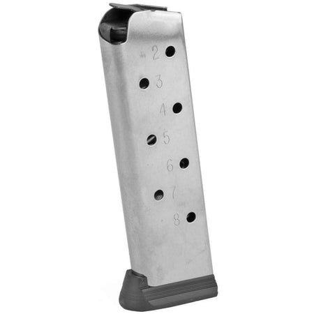 Colt 1911 Gov't/Commander .45 ACP Stainless Steel Handgun Magazine with Base Pad 8/rd