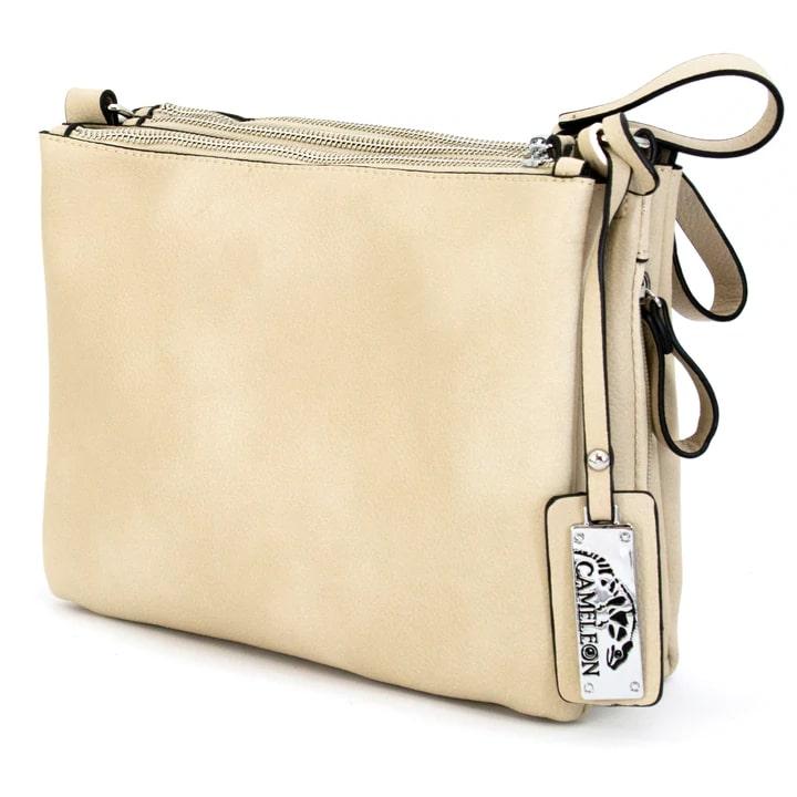 Cameleon Iris CCW Crossbody Handbag Taupe Lightweight
