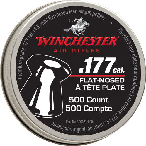 Winchester 177 Cal Flat Pellets 500 Count Tin Case of 6