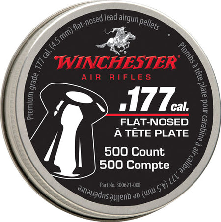 Winchester 177 Cal Flat Pellets 500 Count Tin Case of 6