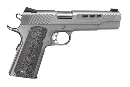Diamondback DB1911SS 1911 Limited Edition 45 ACP 8+1 5" Stainless Match Grade Barrel, Ported/Serrated Stainless Steel Slide & Frame w/Beavertail, Black G10 Grip