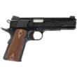 Standard Manufacturing 1911 .45 ACP Pistol - 7-Round Magazine, 5" Barrel, Black & Royal Blue Engraving, Brown Grips