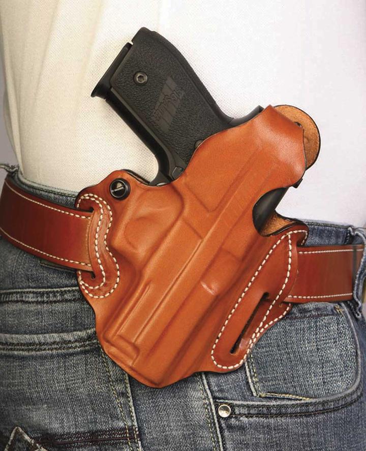DeSantis Style 001 Leather Thumb Break Scabbard for S&W 5903 Tan RH