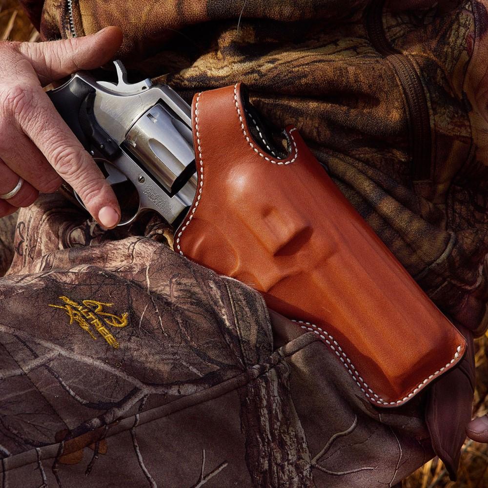DeSantis 016 Dual Angle Hunter Holster S&W L Frame 6" Tan LH
