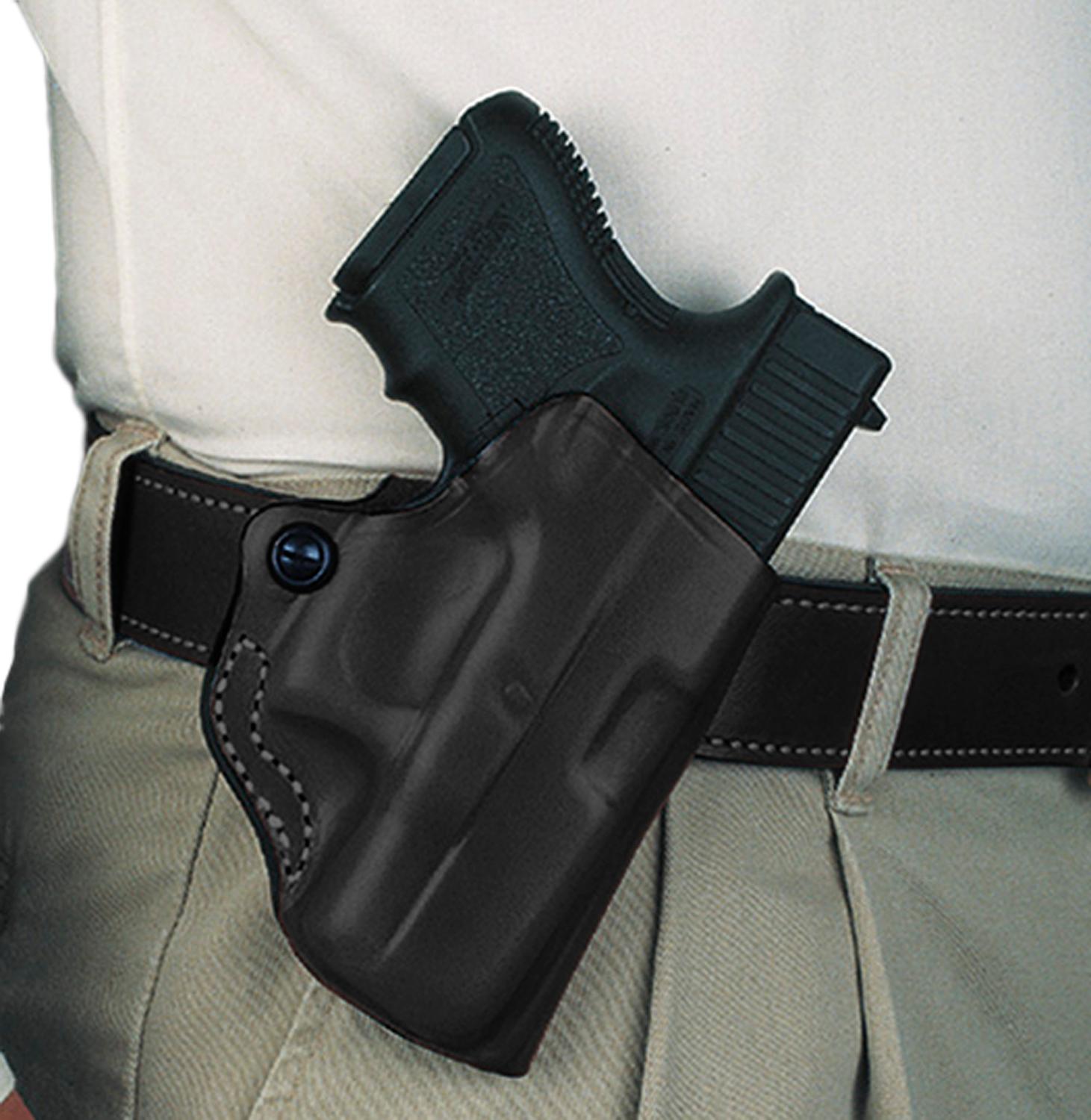 DeSantis Style 019 Mini Scabbard Glock 43 Left Hand Black Leather Holster