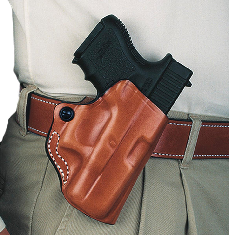 DeSantis Style 019 Mini Scabbard Glock 43 Right Hand Tan Leather Holster