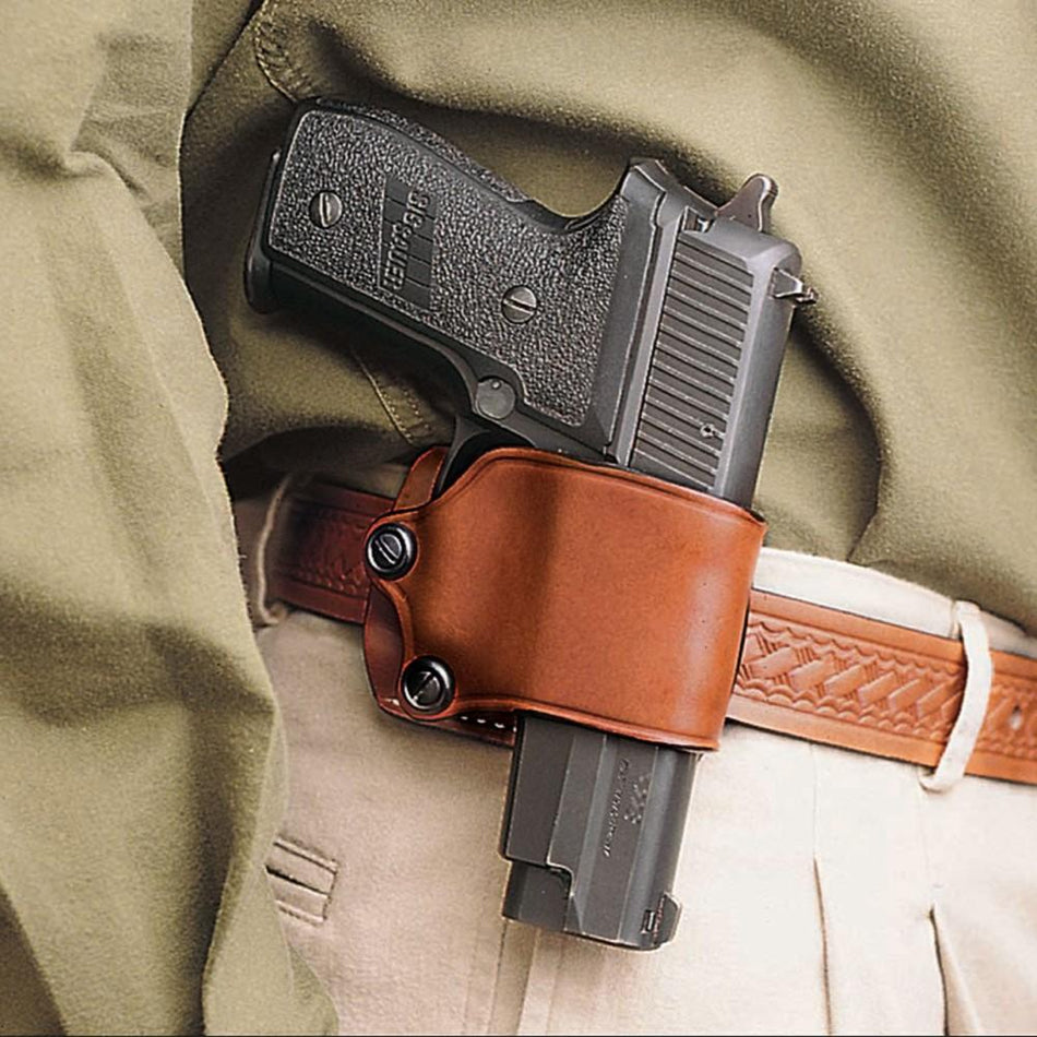 DeSantis Yaqui Slide Belt Holster #023 Most Double Action Autos Tan RH
